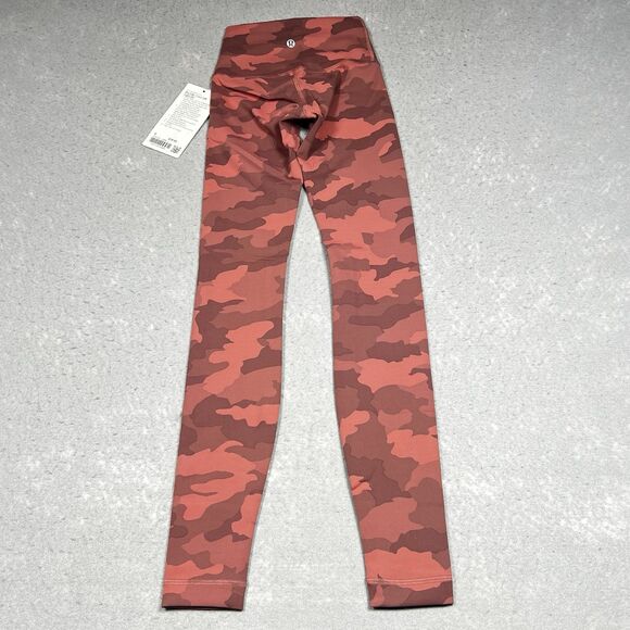 Lululemon Wunder Train Leggings Womens 0 High Rise Camo Brier Rose NWT - Picture 8 of 14